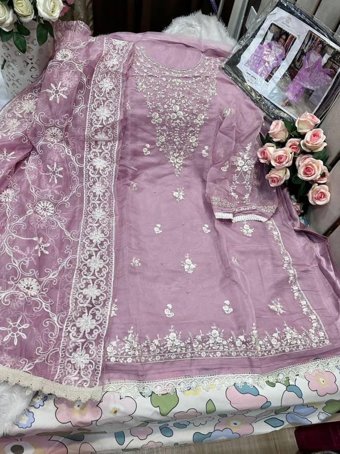 191 and 191 A To D Ziaaz Designs Embroidery Organza Pakistani Suits Wholesale Market In Surat